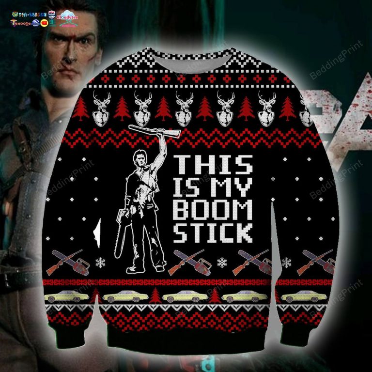 Army Of Darkness This Is My Boom Stick Ugly Christmas Sweater - Speechless