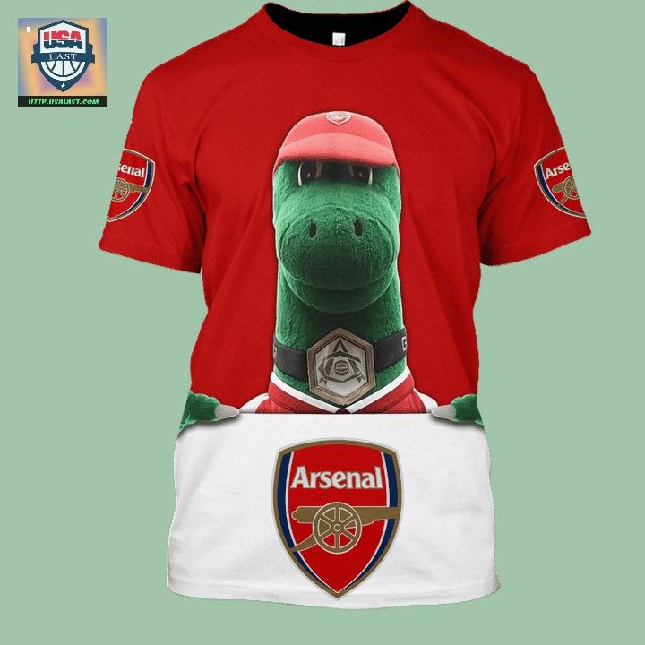 Arsenal Gunnersaurus Personalized Ugly Christmas Sweater - Cutting dash
