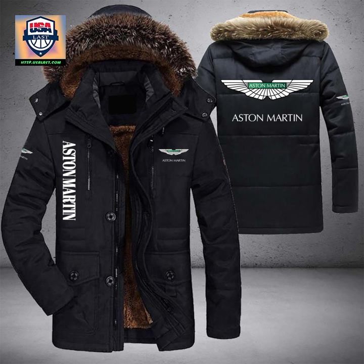 Aston Martin Logo Brand Parka Jacket Winter Coat – Usalast