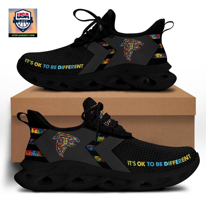 Atlanta Falcons Autism Awareness It’s Ok To Be Different Max Soul Shoes – Usalast