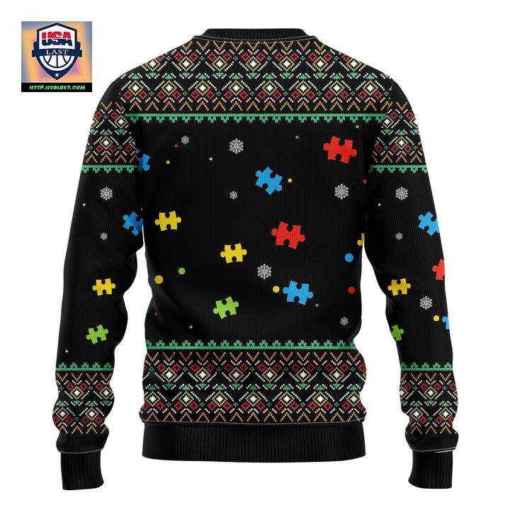 Autism Ugly Christmas Sweater Amazing Gift Idea Thanksgiving Gift - Long time