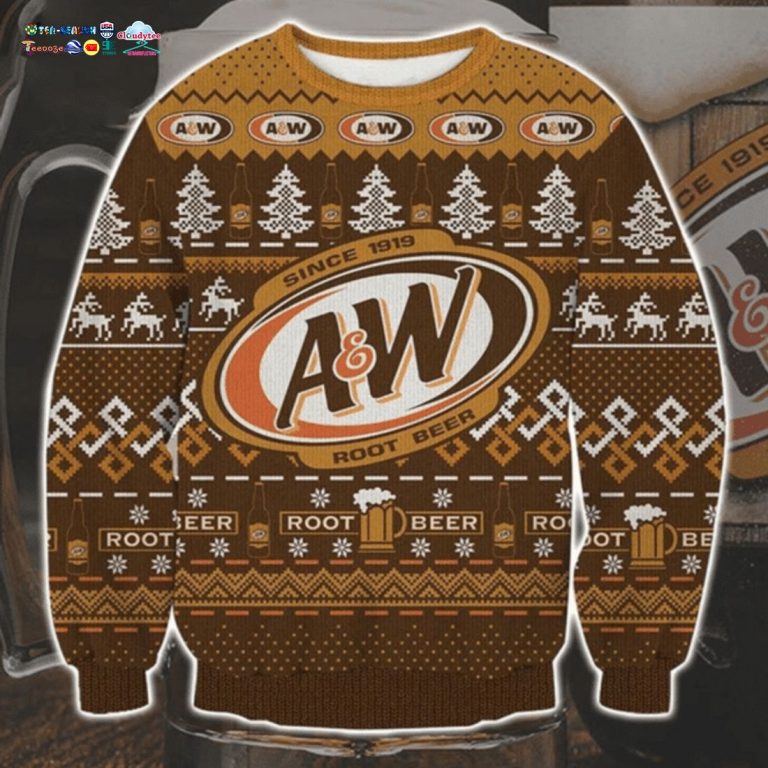 A&W Root Beer Ugly Christmas Sweater - You look fresh in nature
