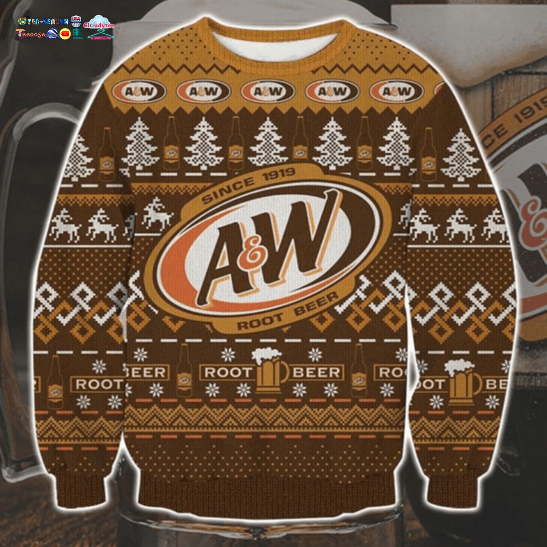 A&W Root Beer Ugly Christmas Sweater - You look fresh in nature