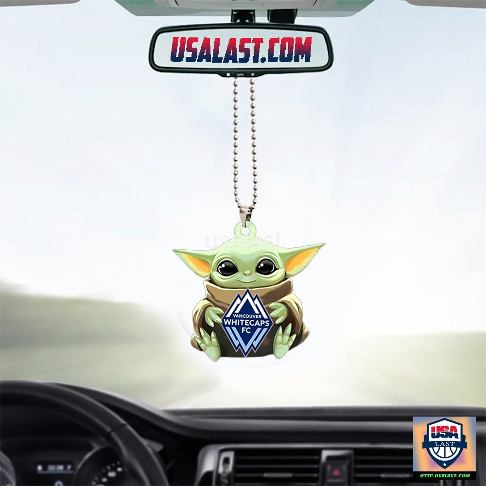 Baby Yoda Hug Vancouver Whitecaps FC Hanging Ornament - Rocking picture