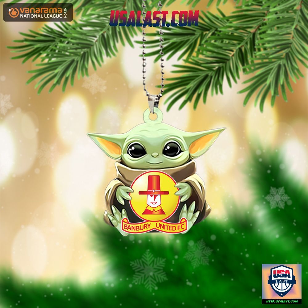 Baby Yoda Hugs Banbury United FC Hanging Ornament – Usalast