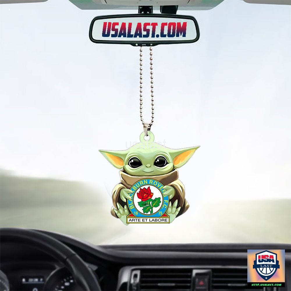 Baby Yoda Hugs Blackburn Rovers FC Hanging Ornament – Usalast