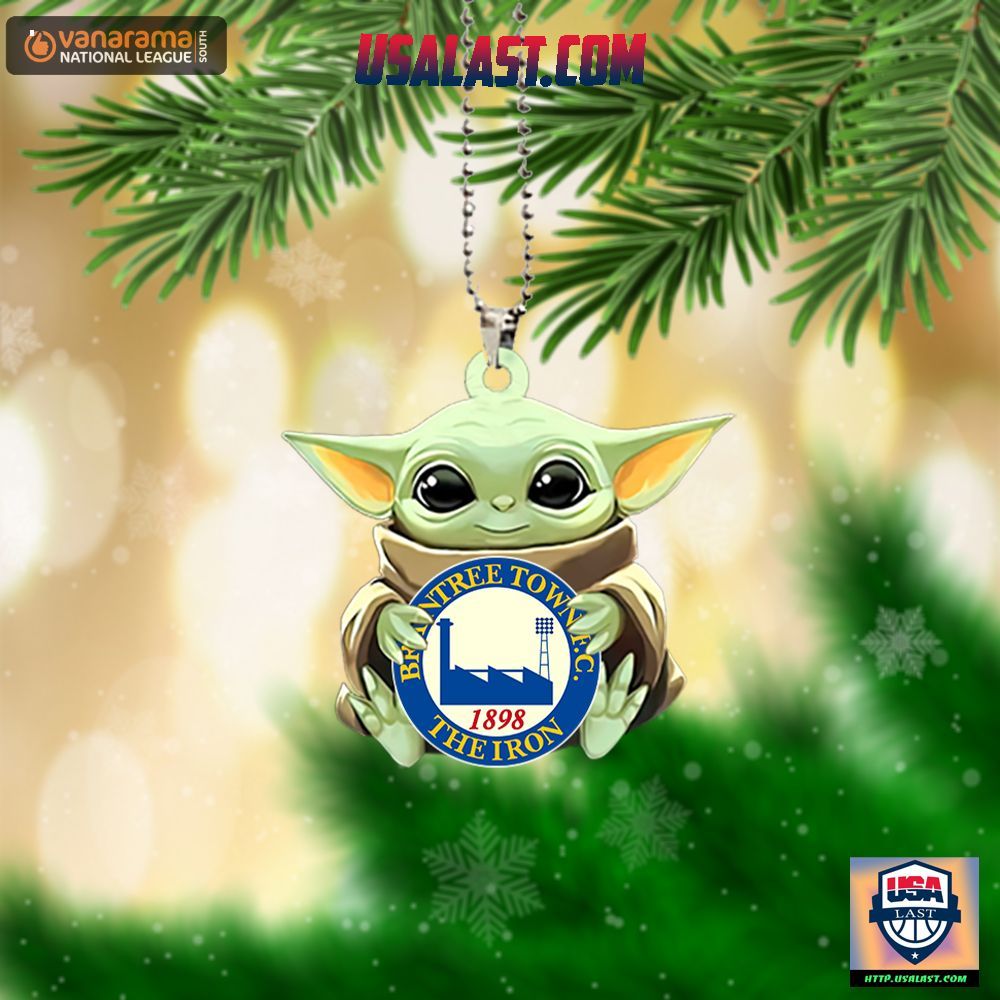 Baby Yoda Hugs Braintree Town FC Hanging Ornament – Usalast