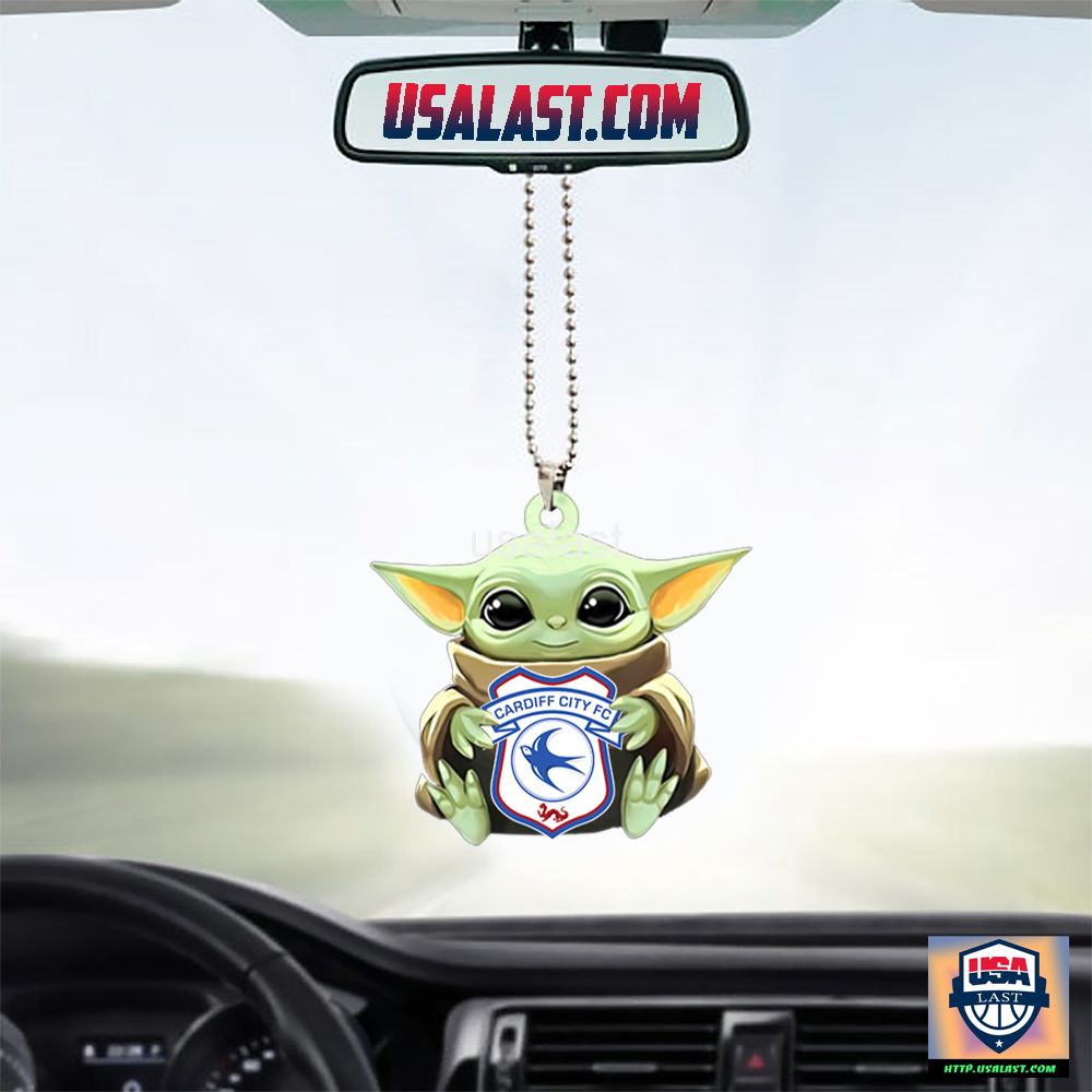 Baby Yoda Hugs Cardiff City FC Hanging Ornament – Usalast