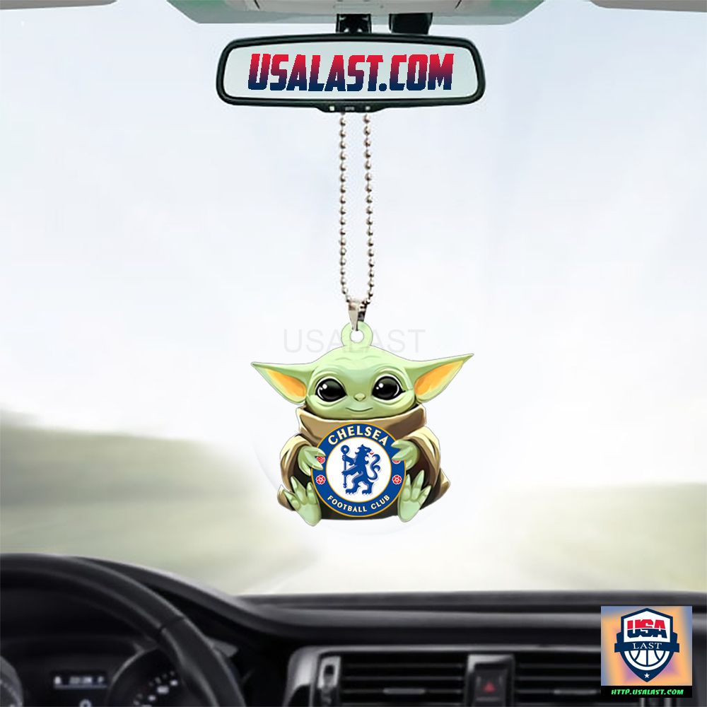 Baby Yoda Hugs Chelsea FC Hanging Ornament – Usalast