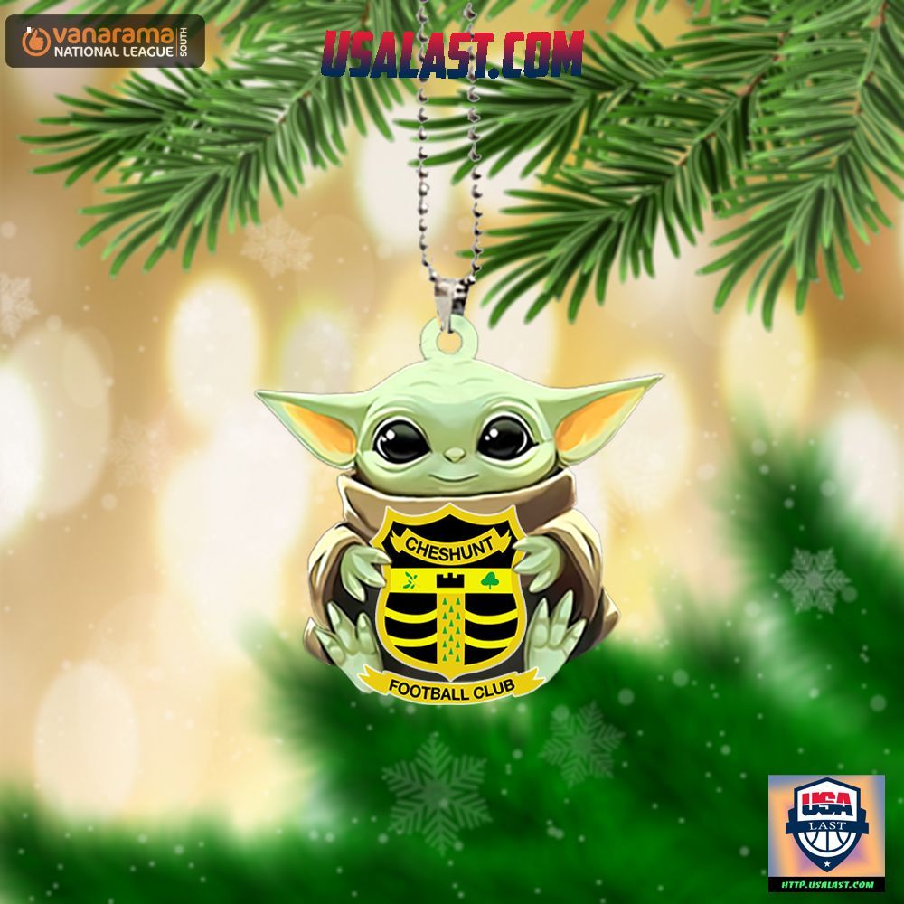 Baby Yoda Hugs Cheshunt FC Hanging Ornament – Usalast