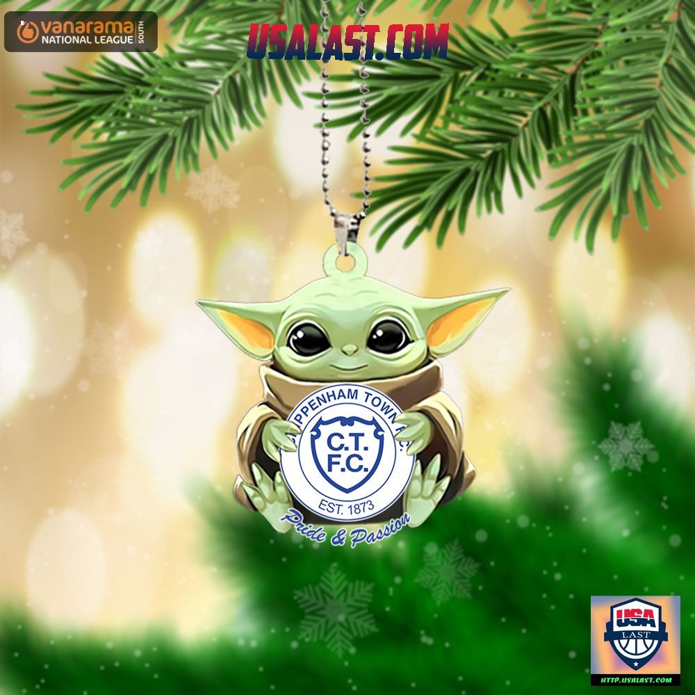 Baby Yoda Hugs Chippenham Town FC Hanging Ornament – Usalast