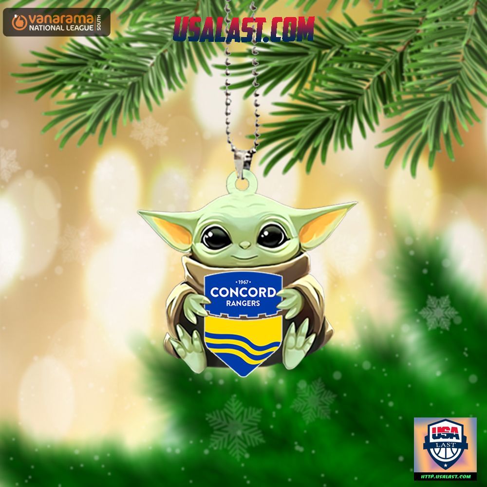 Baby Yoda Hugs Concord Rangers FC Hanging Ornament – Usalast