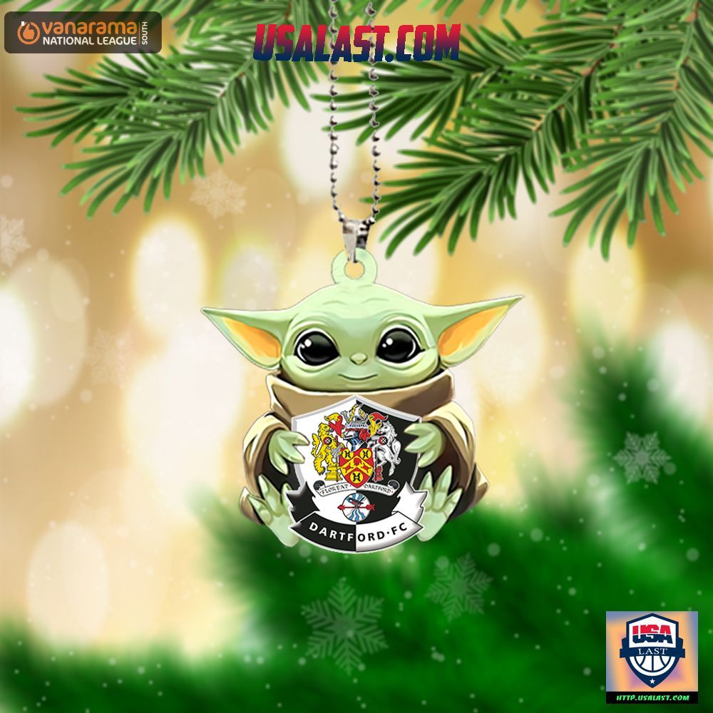 Baby Yoda Hugs Dartford FC Hanging Ornament – Usalast