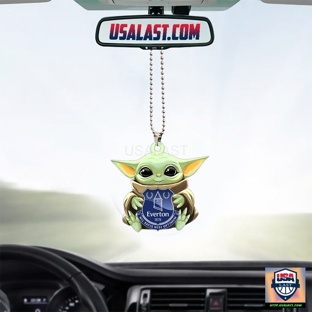 Baby Yoda Hugs Everton FC Hanging Ornament – Usalast