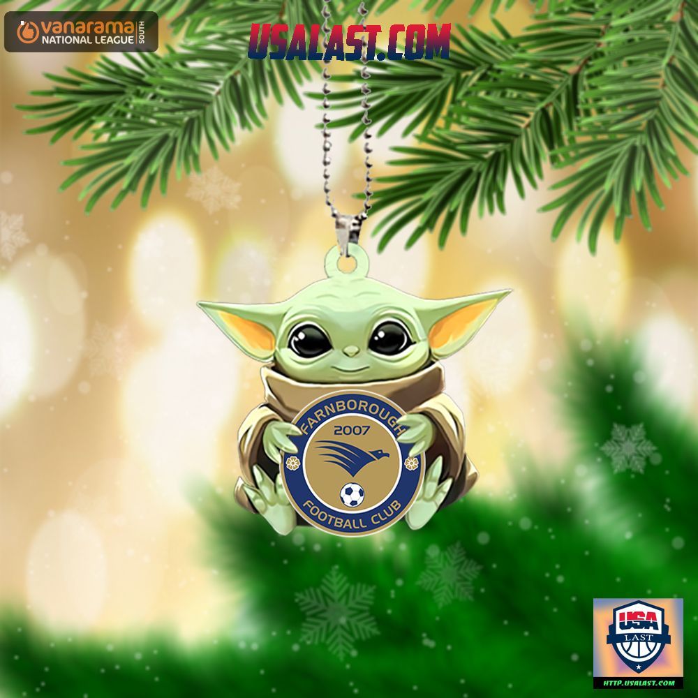 Baby Yoda Hugs Farnborough FC Hanging Ornament – Usalast