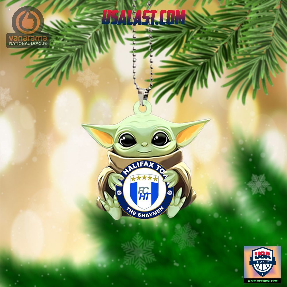 Baby Yoda Hugs FC Halifax Town Hanging Ornament – Usalast