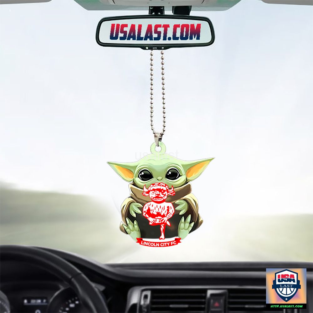 Baby Yoda Hugs Lincoln City FC Hanging Ornament - This is your best picture man
