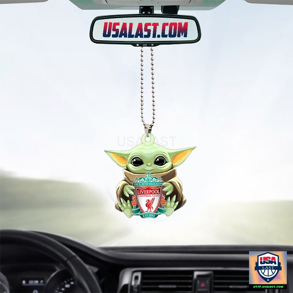 Baby Yoda Hugs Liverpool FC Hanging Ornament – Usalast