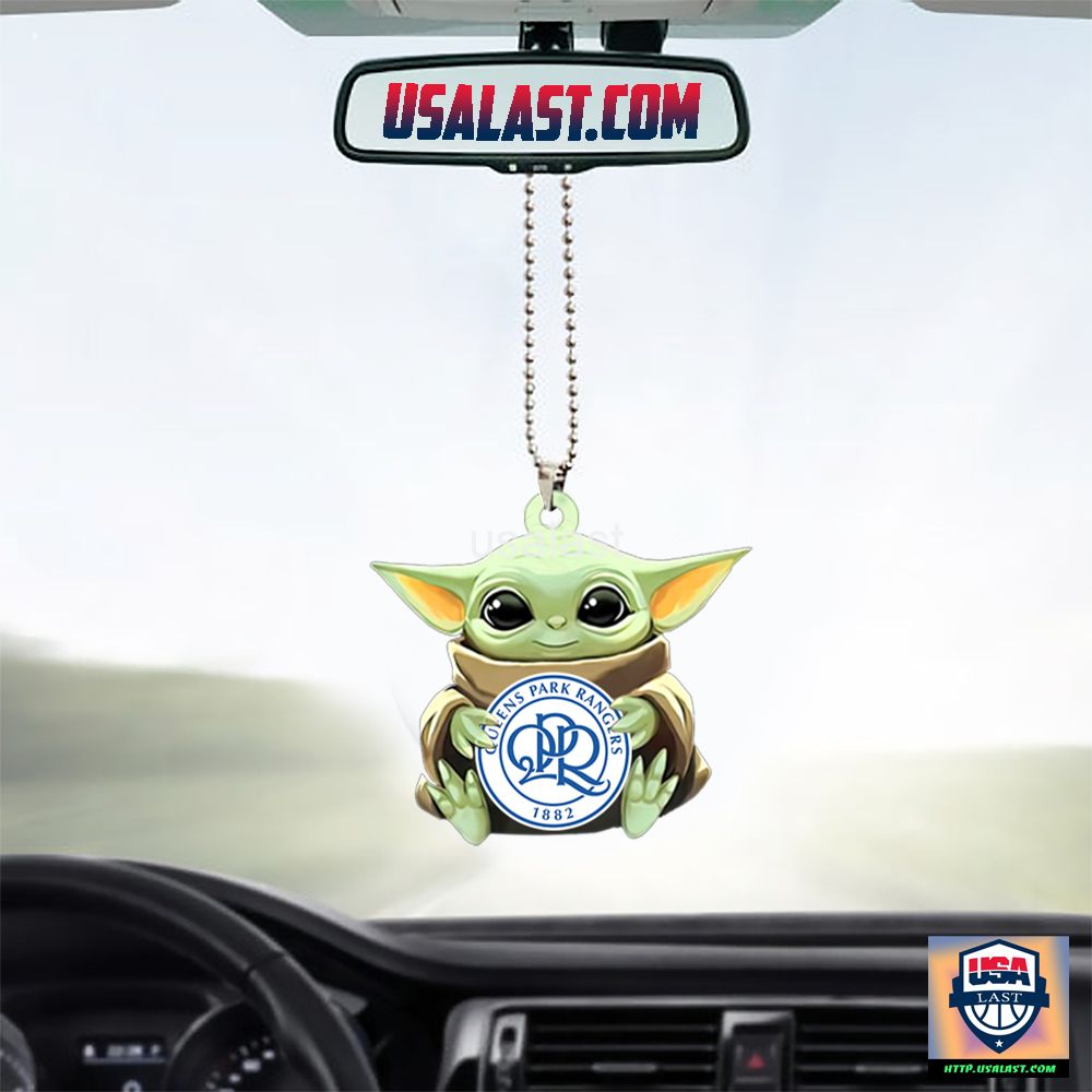Baby Yoda Hugs Queens Park Rangers FC Hanging Ornament – Usalast