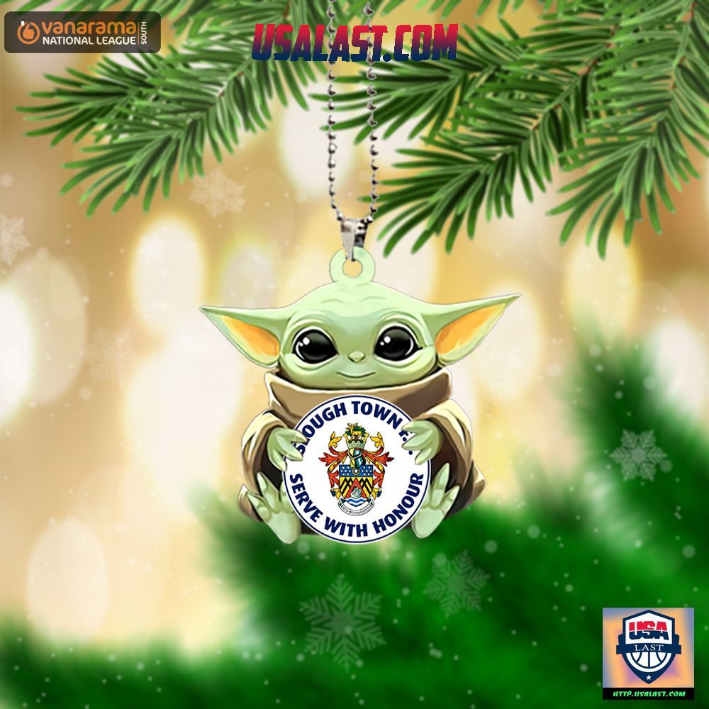 Baby Yoda Hugs Slough Town FC Hanging Ornament – Usalast
