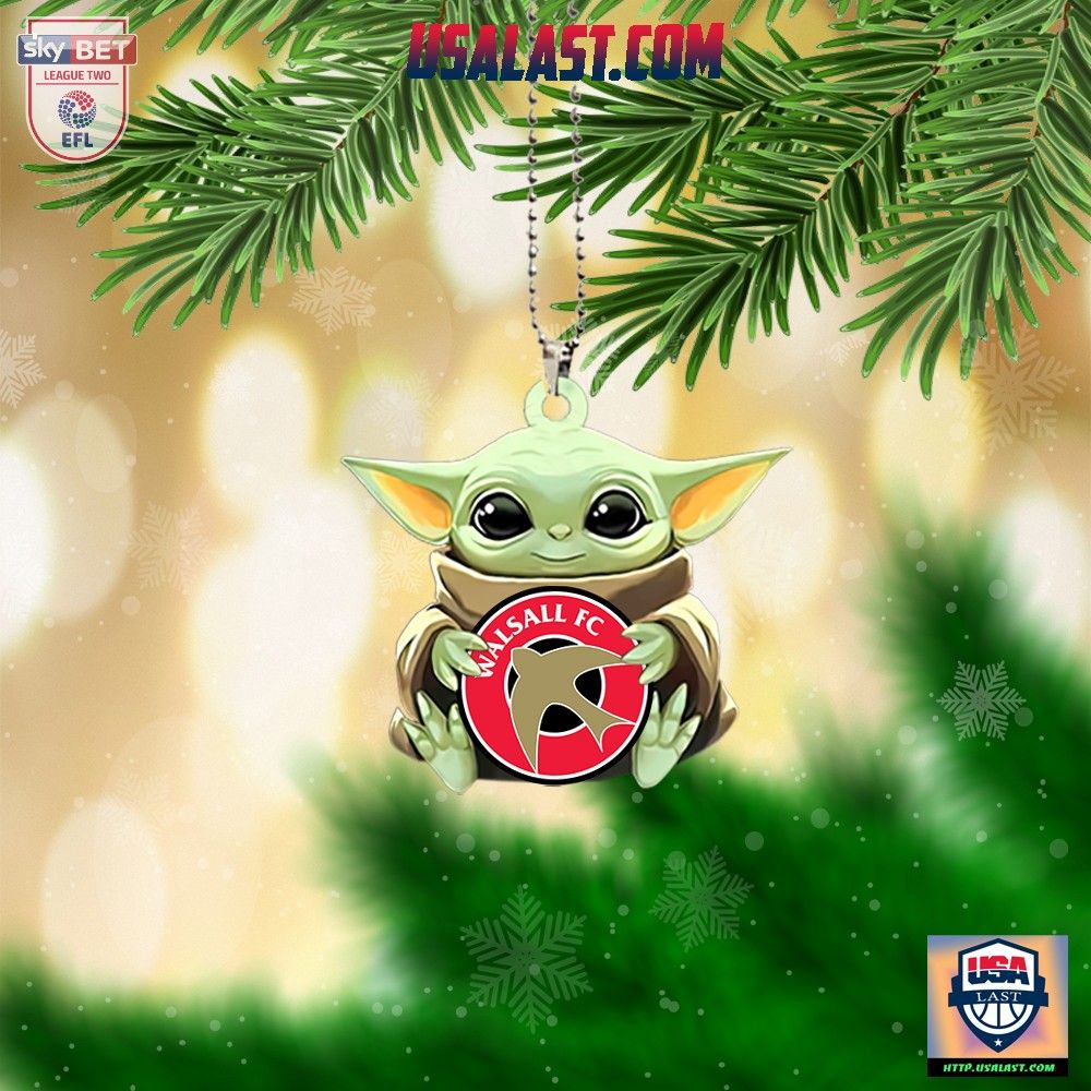 Baby Yoda Hugs Walsall FC Hanging Ornament – Usalast