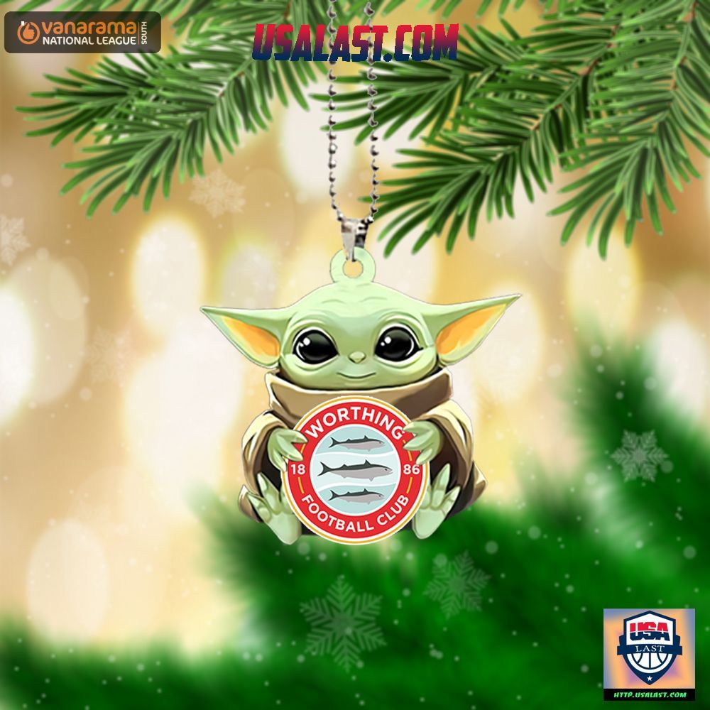Baby Yoda Hugs Worthing FC Hanging Ornament – Usalast
