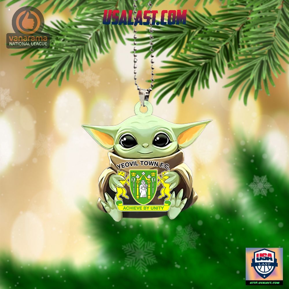 Baby Yoda Hugs Yeovil Town FC Hanging Ornament – Usalast