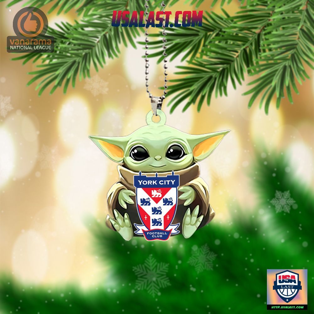Baby Yoda Hugs York City FC Hanging Ornament – Usalast