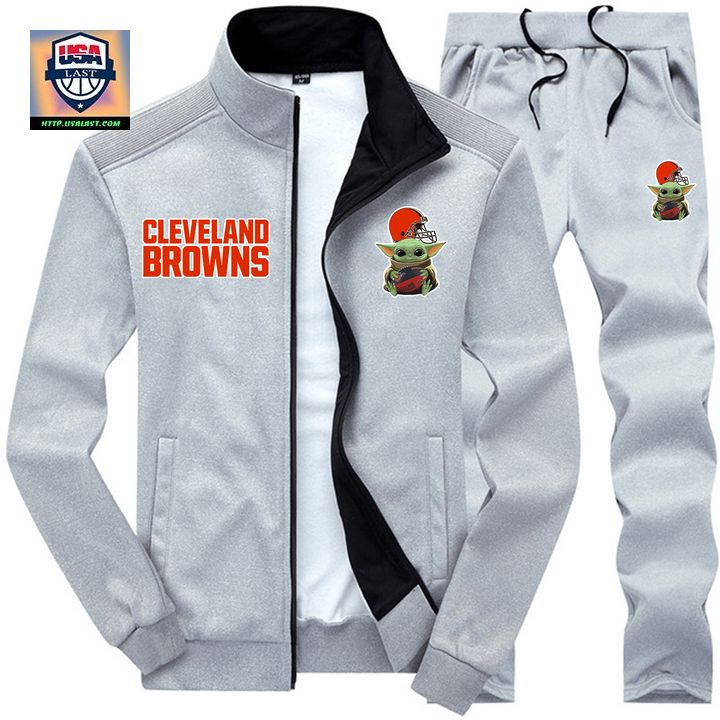 Baby Yoda NFL Cleveland Browns 2D Tracksuits Jacket – Usalast