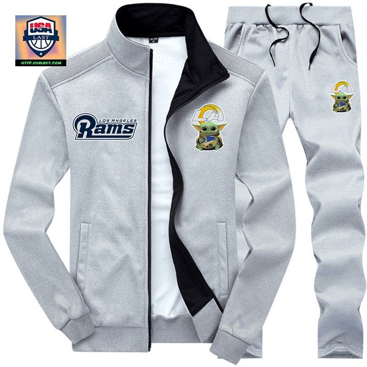 Baby Yoda NFL Los Angeles Rams 2D Tracksuits Jacket - Unique and sober