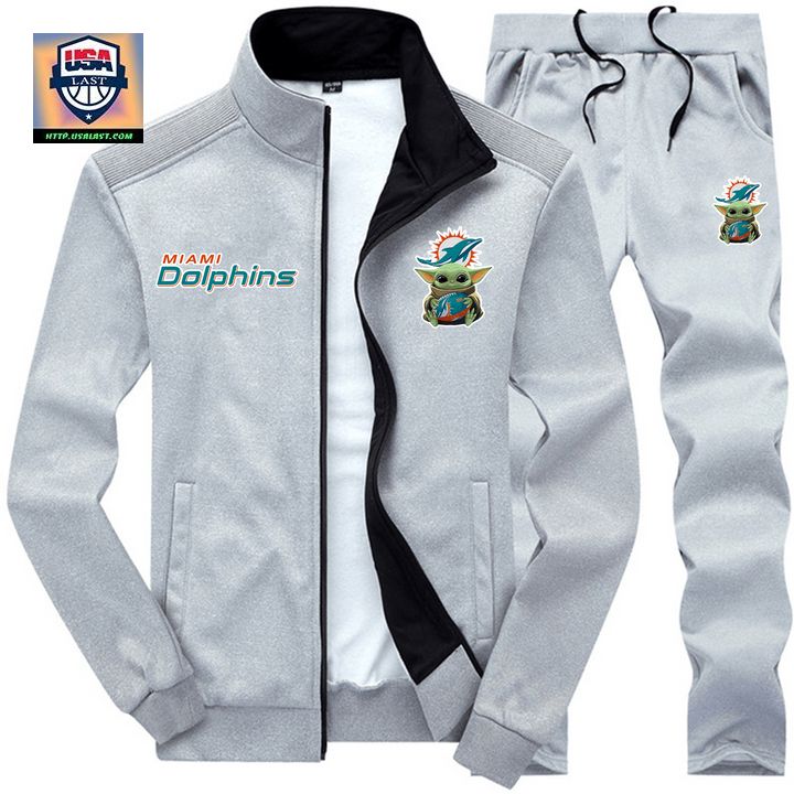 Baby Yoda NFL Miami Dolphins 2D Tracksuits Jacket - Amazing Pic