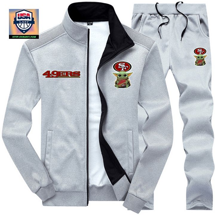 Baby Yoda NFL San Francisco 49ers 2D Tracksuits Jacket - Rocking picture