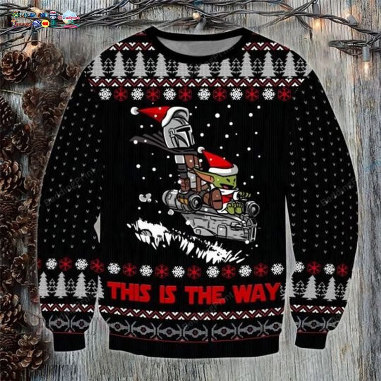 Baby Yoda This Is The Way Ugly Christmas Sweater - Cool look bro