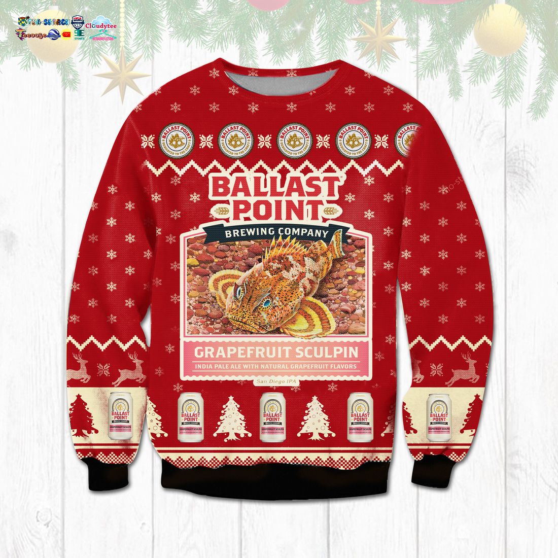 Ballast Point Ver 2 Ugly Christmas Sweater