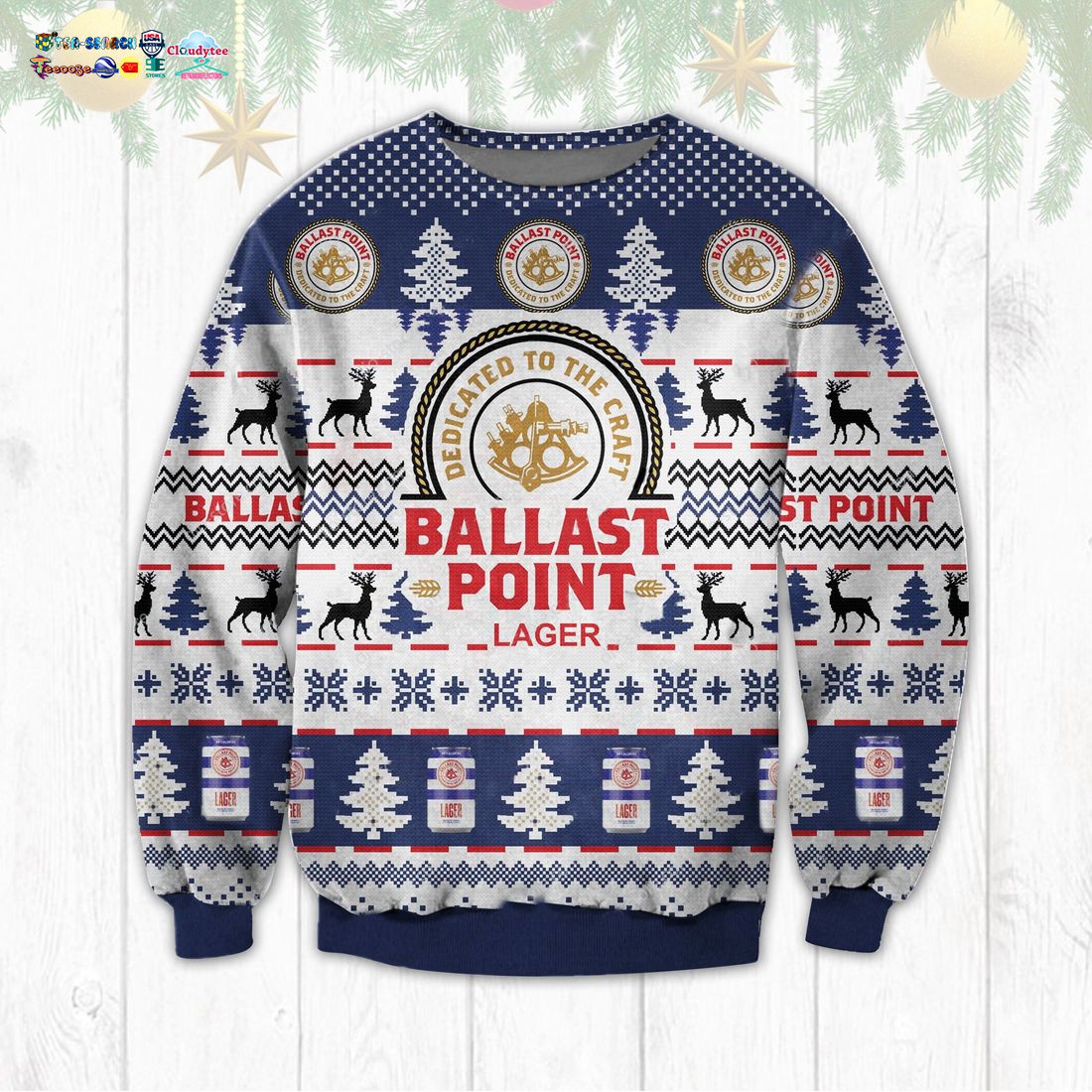 Ballast Point Ver 3 Ugly Christmas Sweater