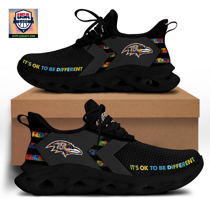 Baltimore Ravens Autism Awareness It’s Ok To Be Different Max Soul Shoes – Usalast