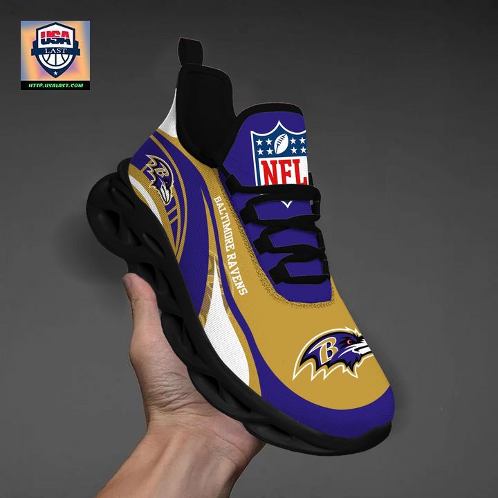 Baltimore Ravens NFL Customized Max Soul Sneaker - Cutting dash