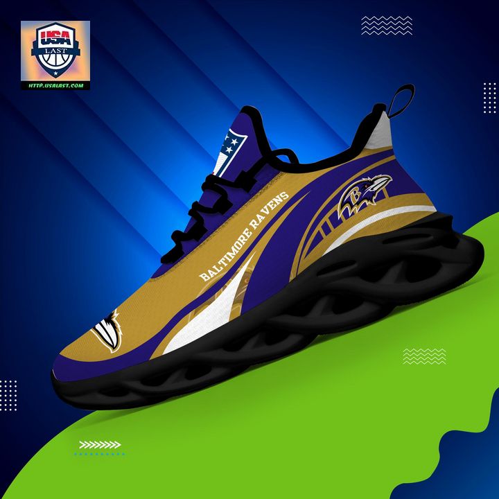 Baltimore Ravens NFL Customized Max Soul Sneaker - Stand easy bro