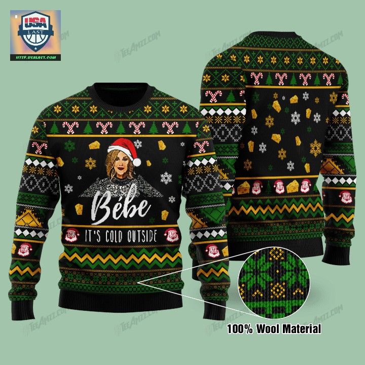 B�be It's Cold Outside Black Ugly Christmas Sweater - Lovely smile