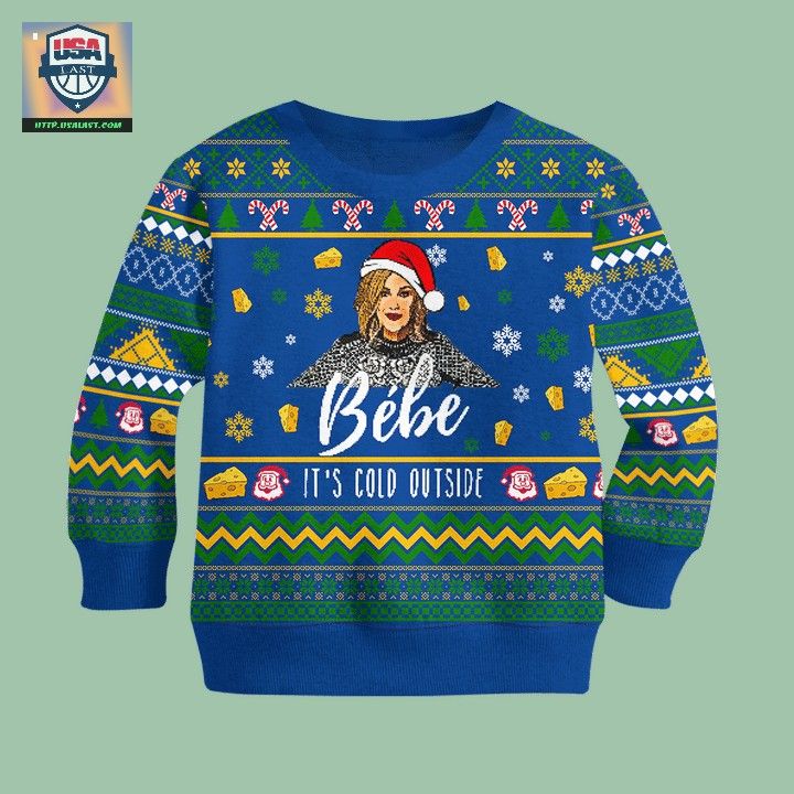 B�be It's Cold Outside Blue Ugly Christmas Sweater - Sizzling
