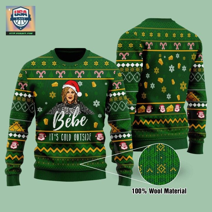 Bébe It’s Cold Outside Green Ugly Christmas Sweater – Usalast