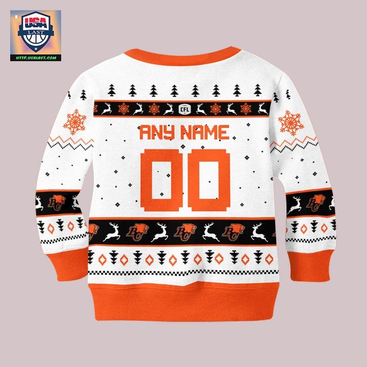 Bc Lions Personalized White Ugly Christmas Sweater - Nice elegant click
