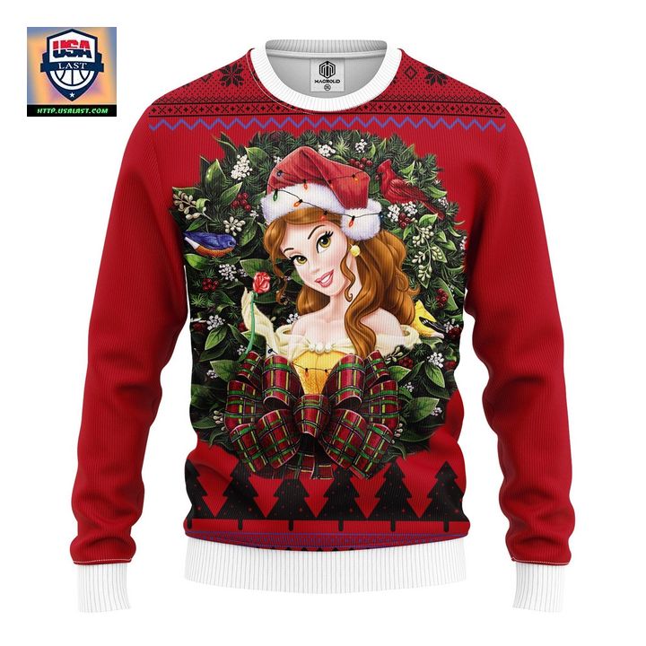 Belle Princess Noel Mc Ugly Christmas Sweater Thanksgiving Gift - Generous look