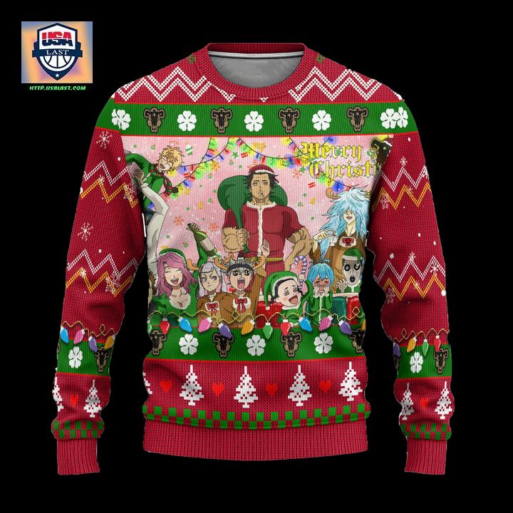 Black Clover Anime Ugly Christmas Sweater Red Xmas Gift – Usalast