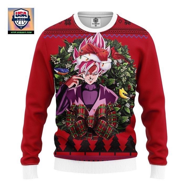 Black Goku Ssj Rose Dragon Ball Noel Mc Ugly Christmas Sweater Thanksgiving Gift – Usalast