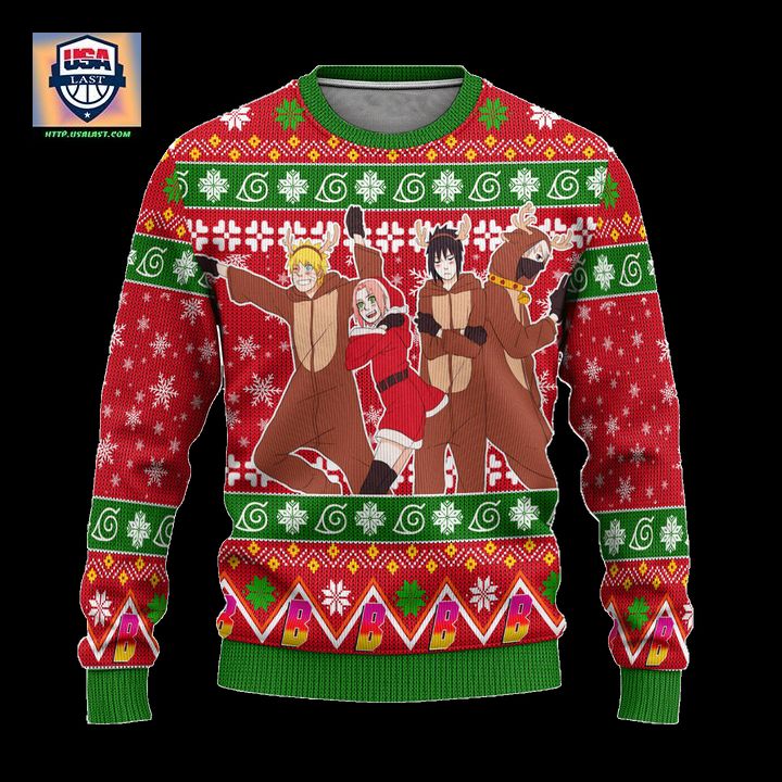 Boruto Anime Ugly Christmas Sweater Custom Red Xmas Gift - Nice Pic
