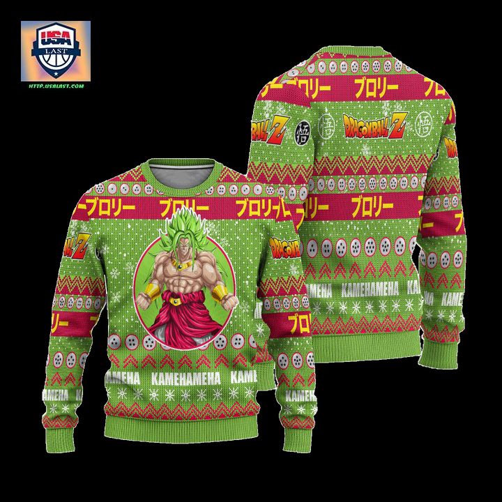 Broly Anime Ugly Christmas Sweater Dragon Ball Z Xmas Gift - Elegant picture.