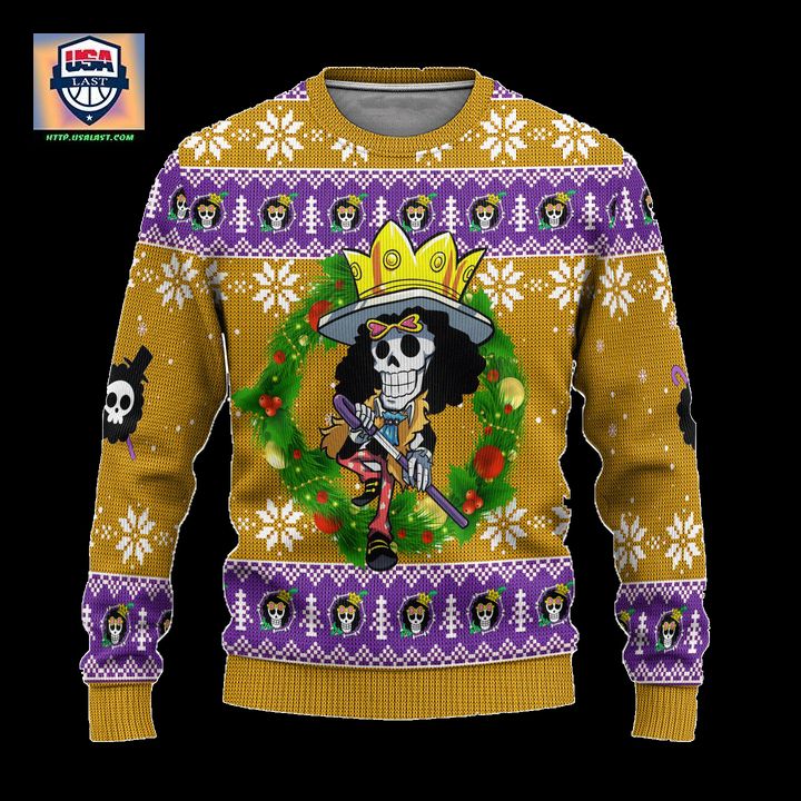 Brook One Piece Anime Ugly Christmas Sweater Xmas Gift - It is too funny