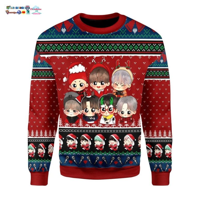 BTS Chibi Ugly Christmas Sweater - You are always best dear