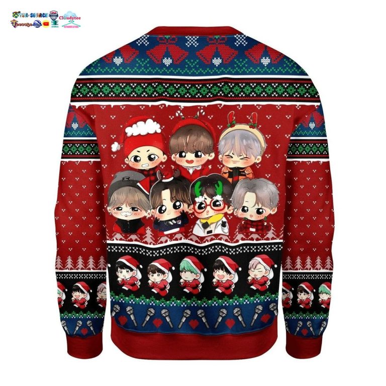 BTS Chibi Ugly Christmas Sweater - You look fresh in nature